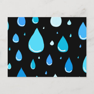 Rain drops postcard