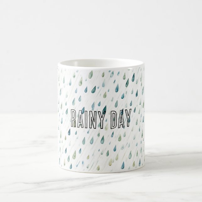 Rain Drops Rainy Day Coffee Mug (Center)