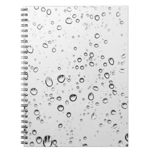 Rain drops rainy wet droplets notebook