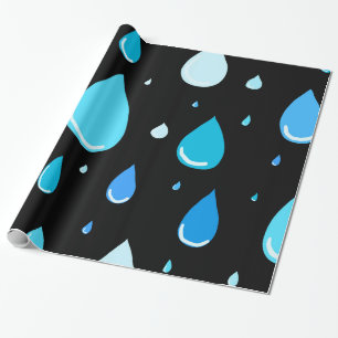 Rain drops wrapping paper