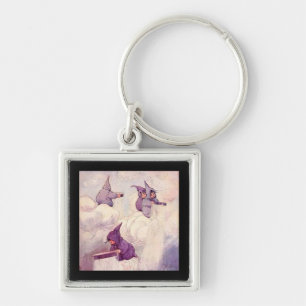 Rain Faeries Making Rain Key Ring