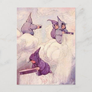 Rain Faeries Making Rain Postcard