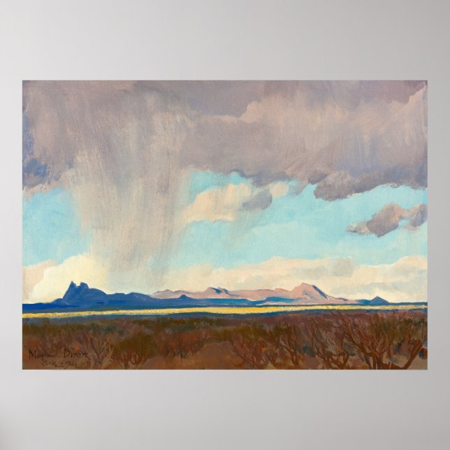 Rain for the Gulf by Maynard Dixon Poster (Front)