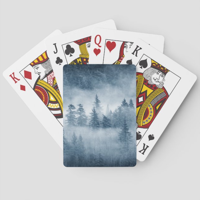 Rain Forest Clouds in the Pacific Northwest Playing Cards (Back)