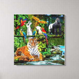 RAIN FOREST WILDLIFE CANVAS PRINT