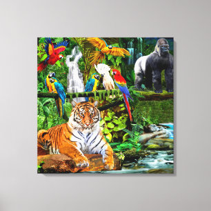 RAIN FOREST WILDLIFE CANVAS PRINT