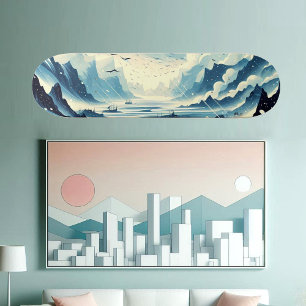 Rain Hail Migrating Birds Snow Mountains Scenery  Skateboard