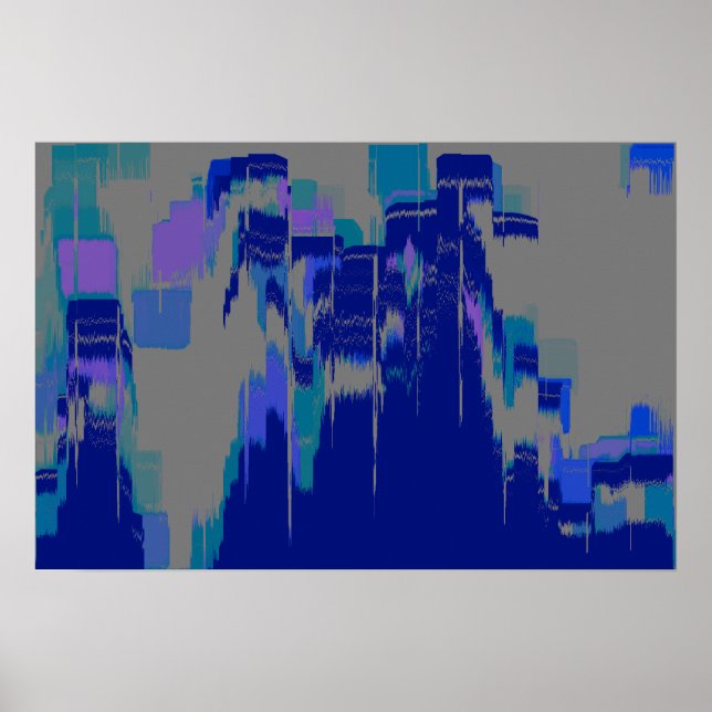 "Rain Hitting Window"  Geometric Art Poster (Front)