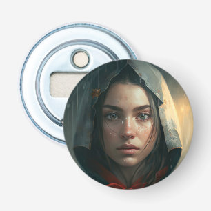 Rain hood girl bottle opener