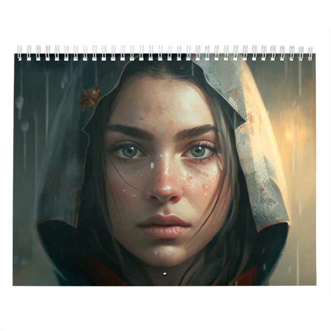 Rain hood girl calendar (Cover)