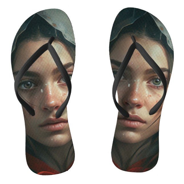 Rain hood girl flip flops (Footbed)