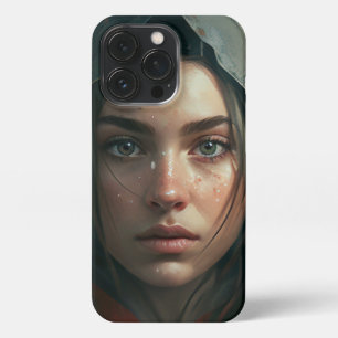 Rain hood girl iPhone 13 pro case