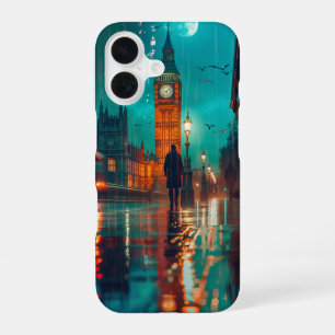 Rain in London iPhone 16 Case