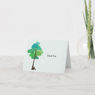 Rain in my Heart Folded Bereavement Thank You Card