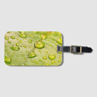 "Rain-Kissed Leaf Luggage Tag