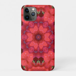 Rain Kissed Scarlet Kaleidoscope iPhone 11 Pro Case