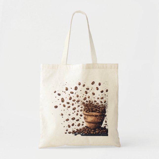 Rain of Coffee Beans Tote Bag (Front)