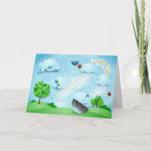 Rain of Flowers Invitation