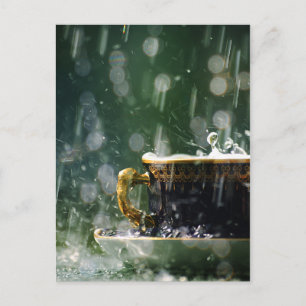 Rain on a Teacup Postcard