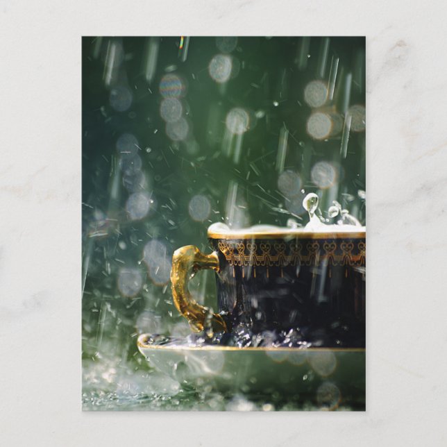 Rain on a Teacup Postcard (Front)