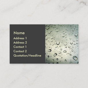 Rain On My Window Business Card