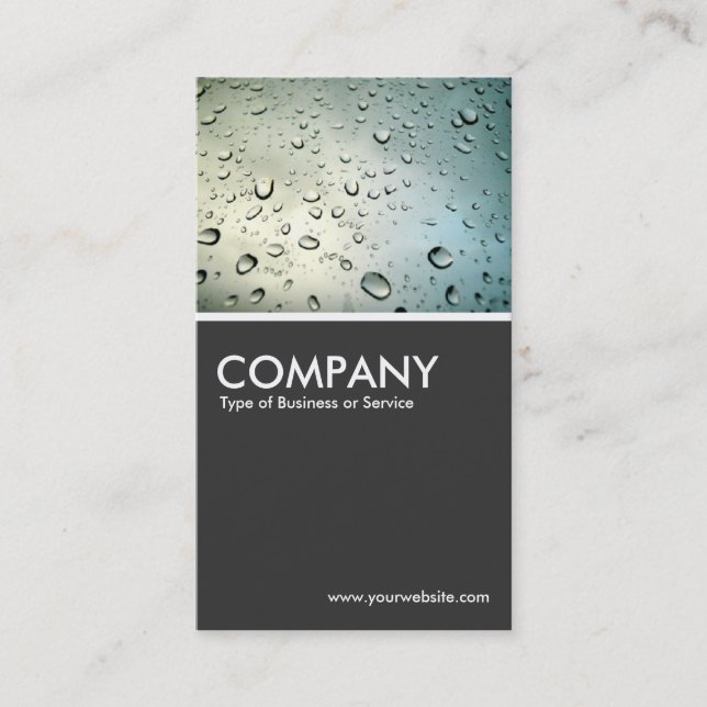 Rain on my Window - Dark Grey Business Card (Front)