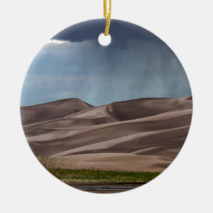 Rain on the Great Sand Dunes Ceramic Tree Decoration