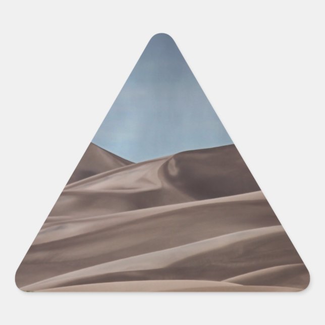 Rain on the Great Sand Dunes Triangle Sticker (Front)