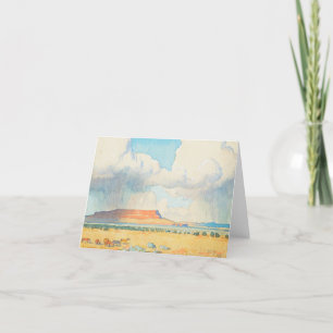 Rain on the Mesa by Maynard Dixon Thank You Card