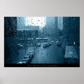 Rain on Window Poster