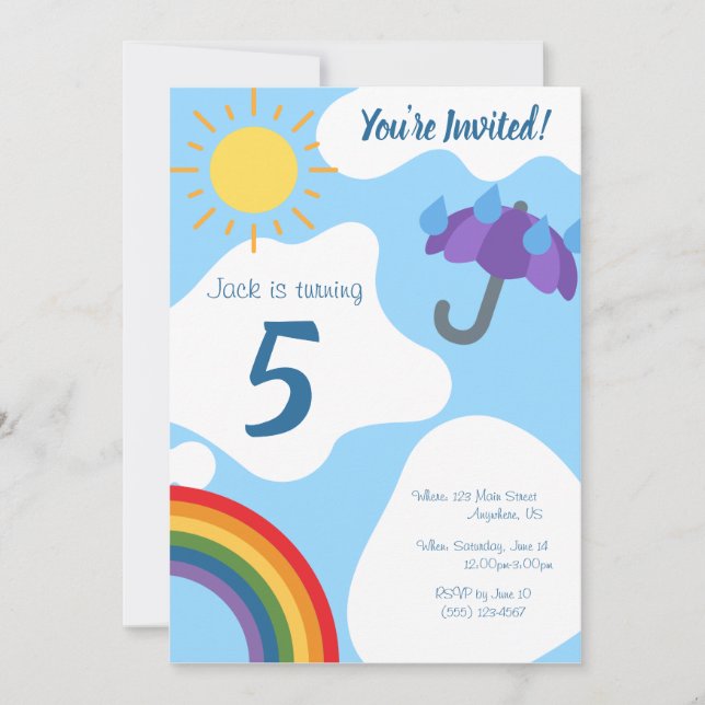 Rain or Shine Invitation (Front)