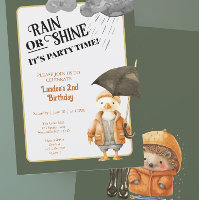 Rain or Shine Spring or Fall Woodland Birthday