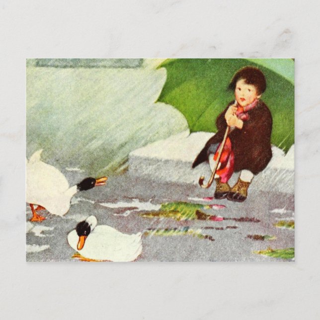 Rain Rain Go Away Postcard (Front)