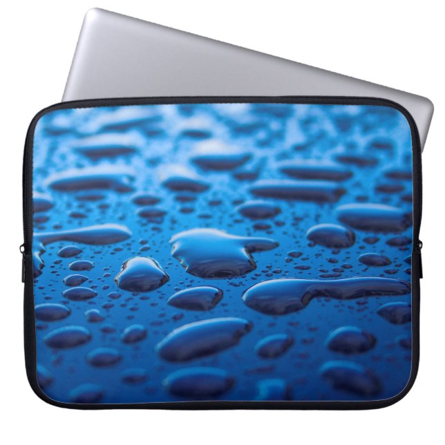 Rain rainbeads water raindrops laptop sleeve (Front)