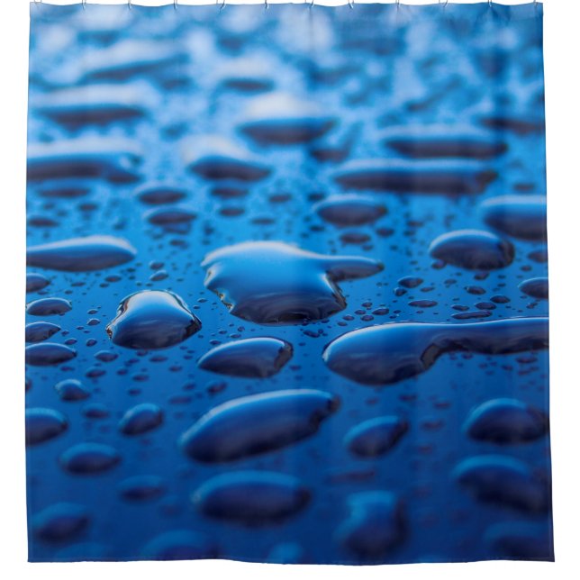 Rain rainbeads water raindrops shower curtain (Front)
