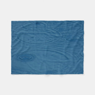 Rain Ripples (Blue Water Waves) Fleece Blanket