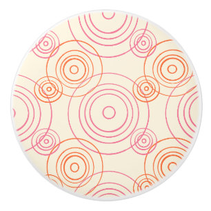 Rain Ripples on the water pattern Ceramic Knob