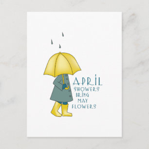 Rain Saying Postcard