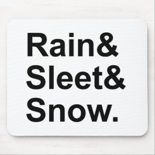Rain Sleet Snow Postal Weather Conditions Mouse Mat