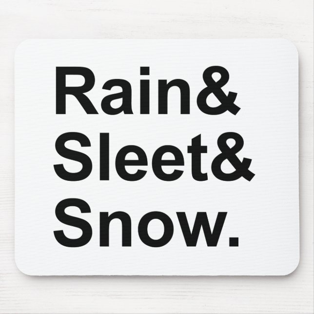 Rain Sleet Snow | Postal Weather Conditions Mouse Mat (Front)