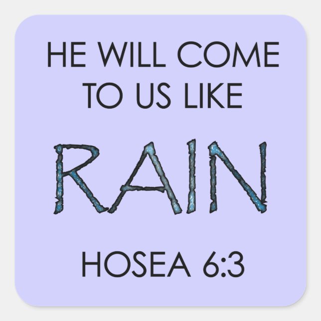 Rain Square Sticker (Front)