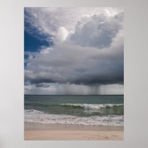 Rain Storm Over The Atlantic Ocean Poster