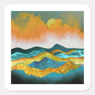 Rain Storm Square Sticker