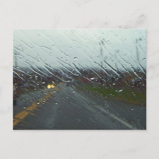 Rain-streaked Windshield Postcard