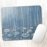 Rain Weather Blue Mouse Mat<br><div class="desc">An abstract painting of rain,  storms and wild weather in blue.  Original art by Nic Squirrell.</div>