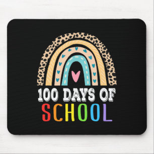 Rainbow 100 Days Of School Teacher Boy Girl Colorf Mouse Mat