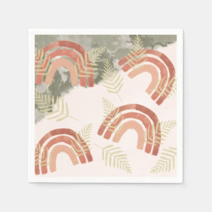 Rainbow 1st birthday napkin
