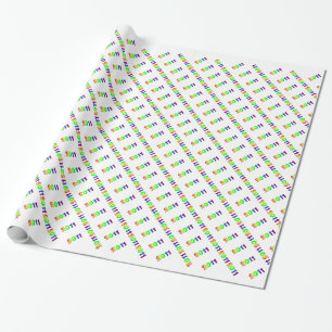Rainbow "2011" wrapping paper