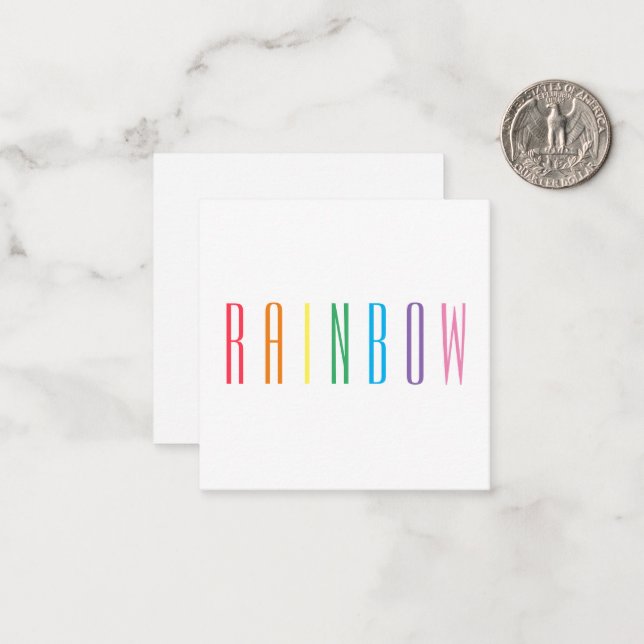 RAINBOW 2.5" Square Flat Card (Front/Back In Situ)