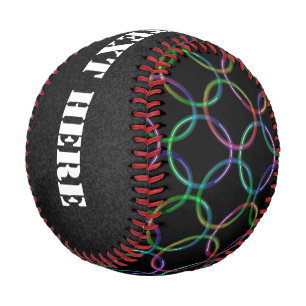 Rainbow 3D interlocking rings + your ideas Baseball